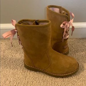 Toddler girl UGG lace up boots